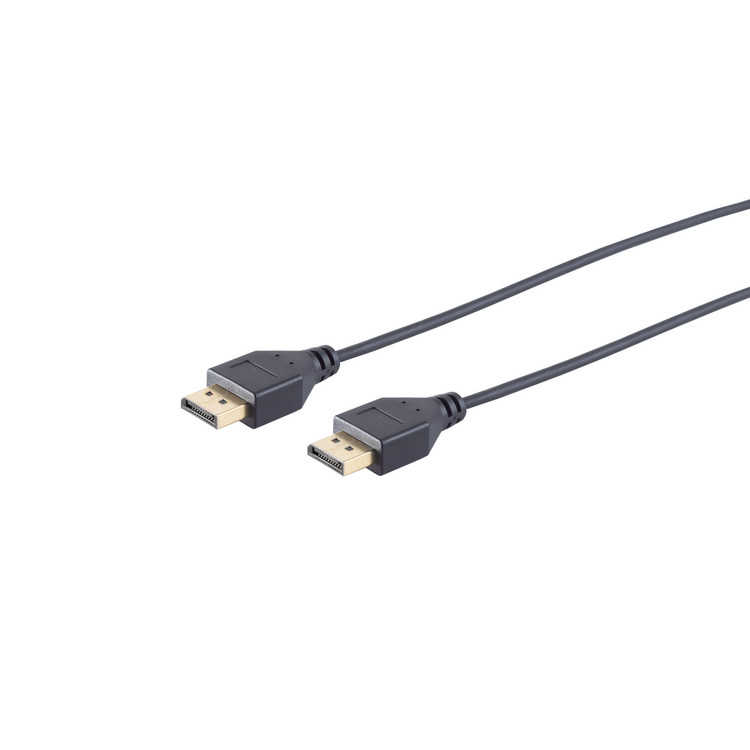 DisplayPort 1.2 Verbindungskabel, 4K, slim, 1m