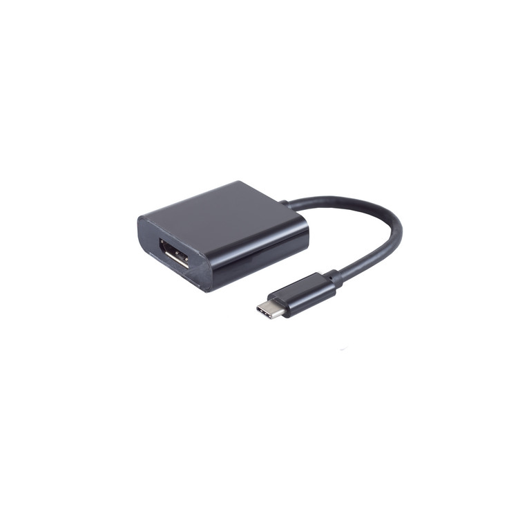 USB-C Adapter, DP Buchse, 4K60Hz, schwarz