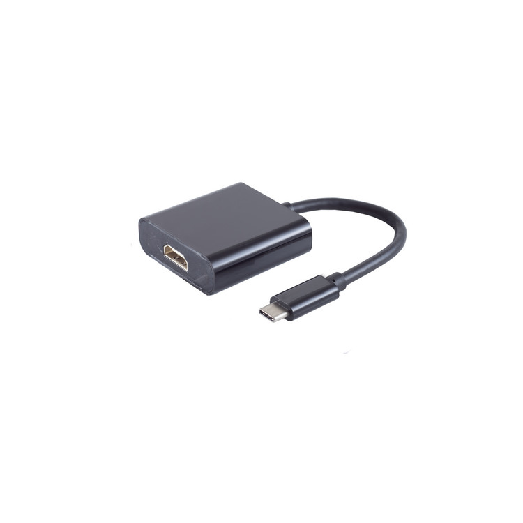 USB-C Adapter, HDMI-A Buchse, 4K60Hz, schwarz