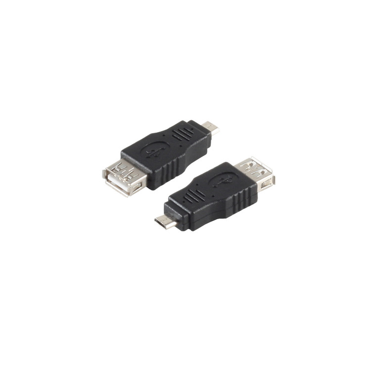 USB Micro-B Adapter, USB-A Buchse, OTG, schwarz