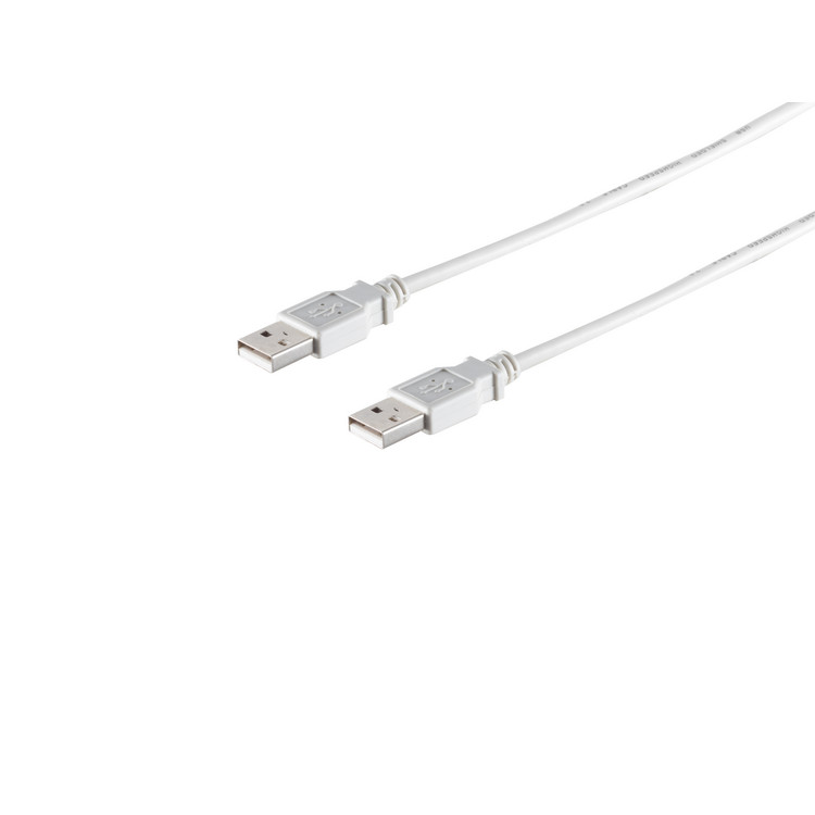 USB-A Verbindungskabel, 2.0, grau, 1m