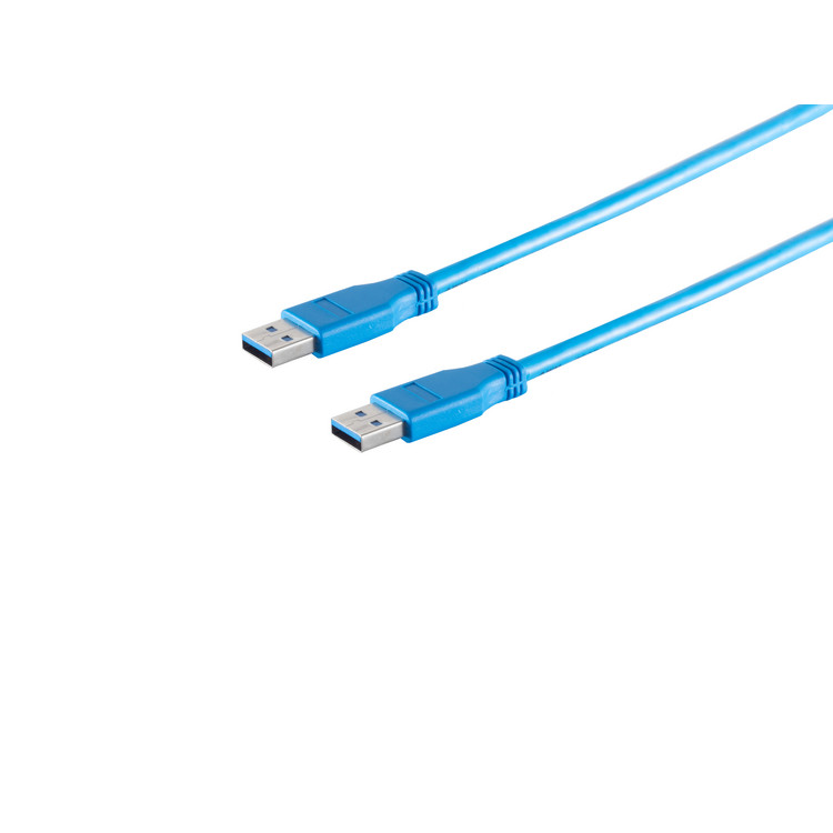 USB-A Verbindungskabel, 3.0, blau, 0,5m