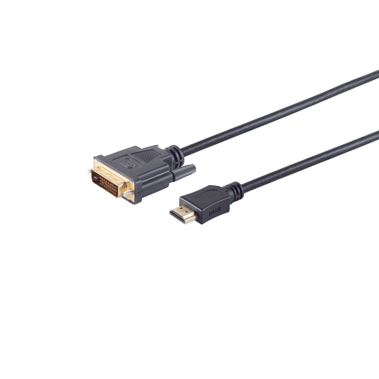 DVI-D Adapterkabel, HDMI-A Stecker, bidirekt, 2m