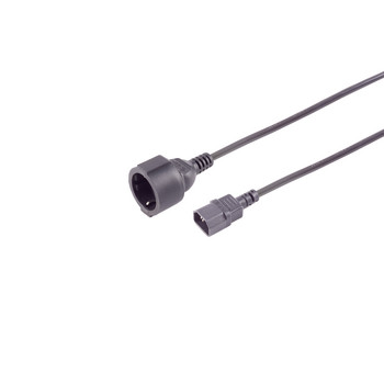 IEC C14 Adapterkabel, CEE 7/3, 1mm², USV, 2m