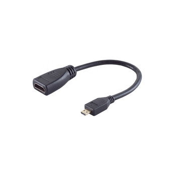 Micro HDMI Adapter, HDMI-A Buchse, PVC, schwarz