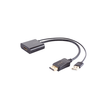 HDMI-A Adapter, DisplayPort Stecker, 4K, 30cm