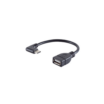 USB-C Adapter, USB-A Buchse, 2.0, OTG, 90°, PVC