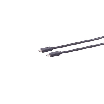 USB-C Verbindungskabel, 3.2 Gen 2x2, schw., 0,25m