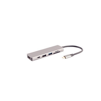 USB-C Dock 6in1, HDMI, PD, Hub, SD