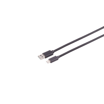 USB-A Adapterkabel, USB-C, 2.0, schwarz, 1m