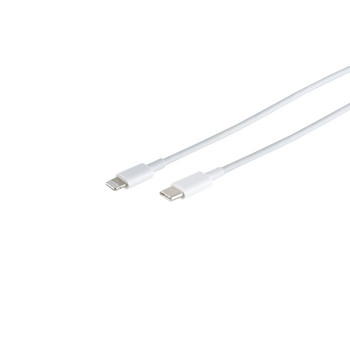 USB-C Adapterkabel, 8-Pin, PD, ABS, weiß, 2m