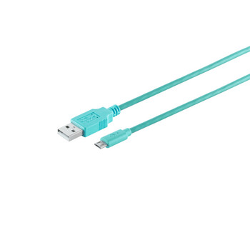 USB-A St. - USB Micro B St., 1,8m TPE grün