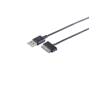 USB-A Adapterkabel, 30-Pin Samsung, schwarz, 1m