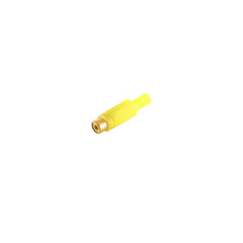 Cinchkupplung - gelb - vergoldet Kontakte
