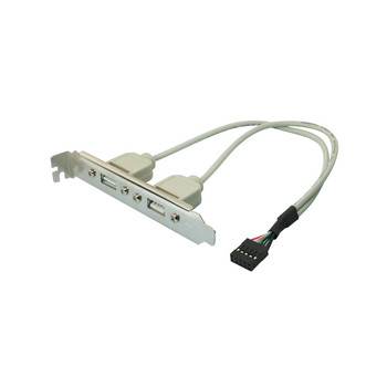 Slotblech 2x USB-A, 2.0, 480Mbps, mit Kabel