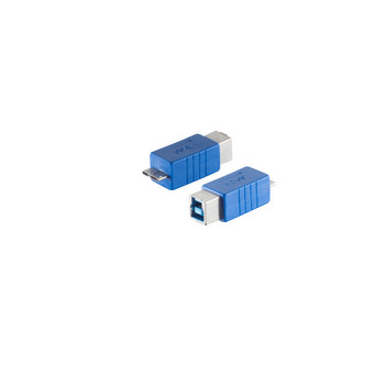 USB Adapter 3.0 B Kupplung / B Micro Stecker, blau