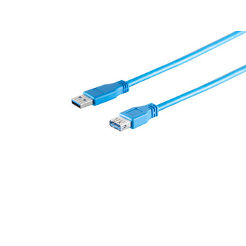 USB-A Verlängerungskabel, 3.0, blau, 3m