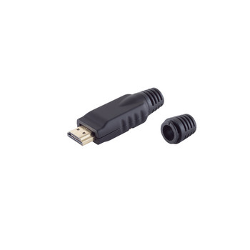 HDMI-A Stecker, Löttechnik, Metall, schwarz