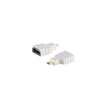 Adapter HDMI-A Bu. / HDMI-D St. micro, weiß