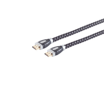 HDMI Kabel verg. Stoffmantel schwarz 7,5m
