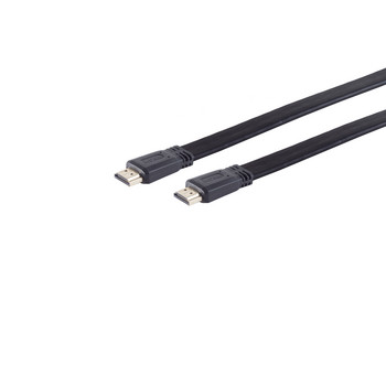 HDMI Flachkabel, 4K, verg., schwarz, 0,5m
