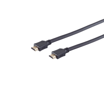 HDMI Kabel, 4K, verg., Nylon, schwarz, 2m