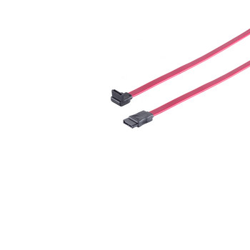 SATA 3Gb/s Verbindungskabel, L-Winkel, rot, 0,5m